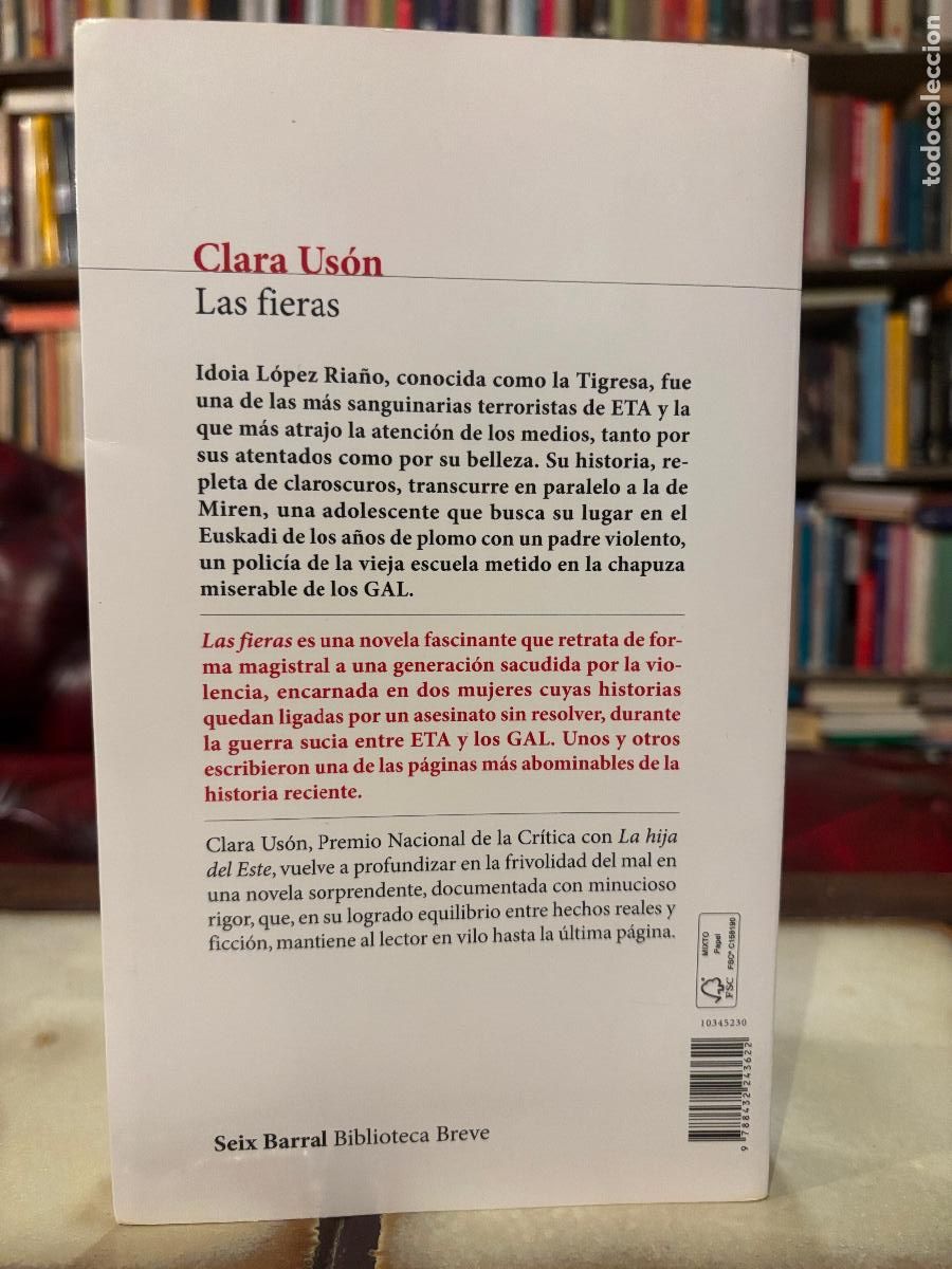 Libros de segunda mano: Las fieras. Clara Us&oacute;n. - Foto 2