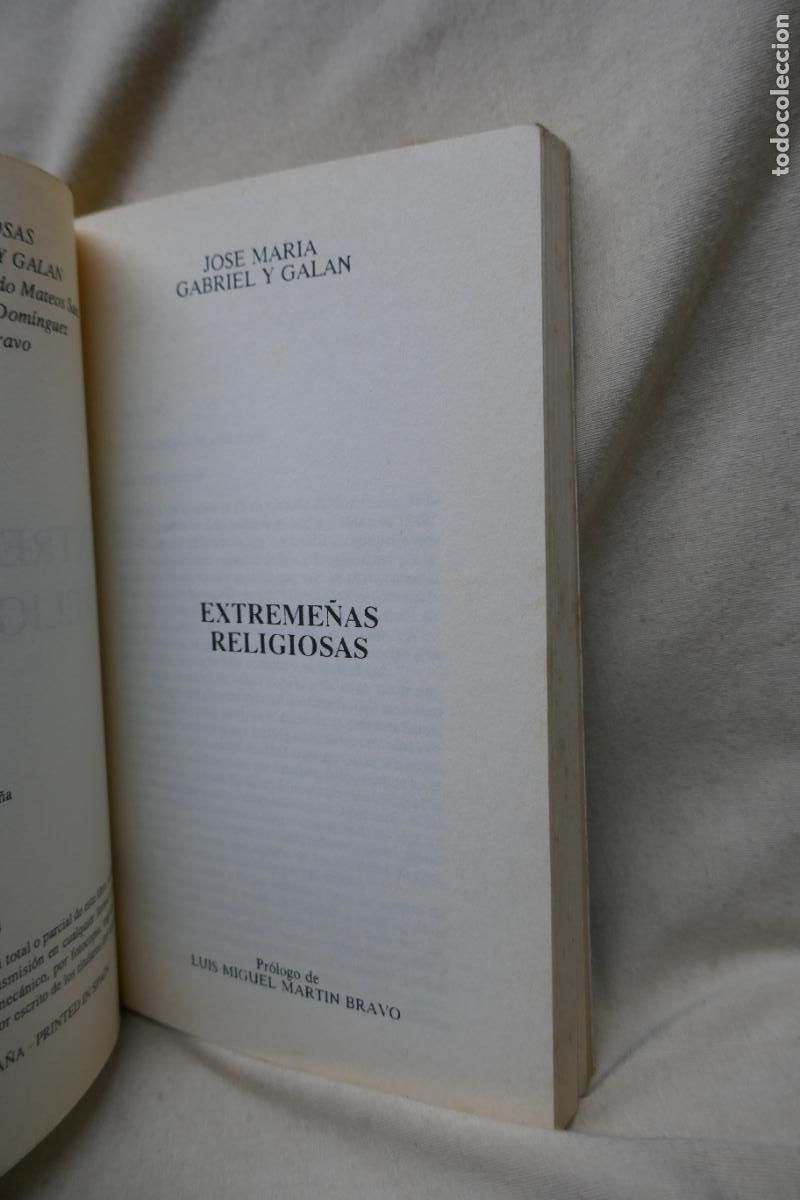 Libros de segunda mano: Extreme&ntilde;as / Religiosas Gabriel Y Gal&aacute;n - Foto 5