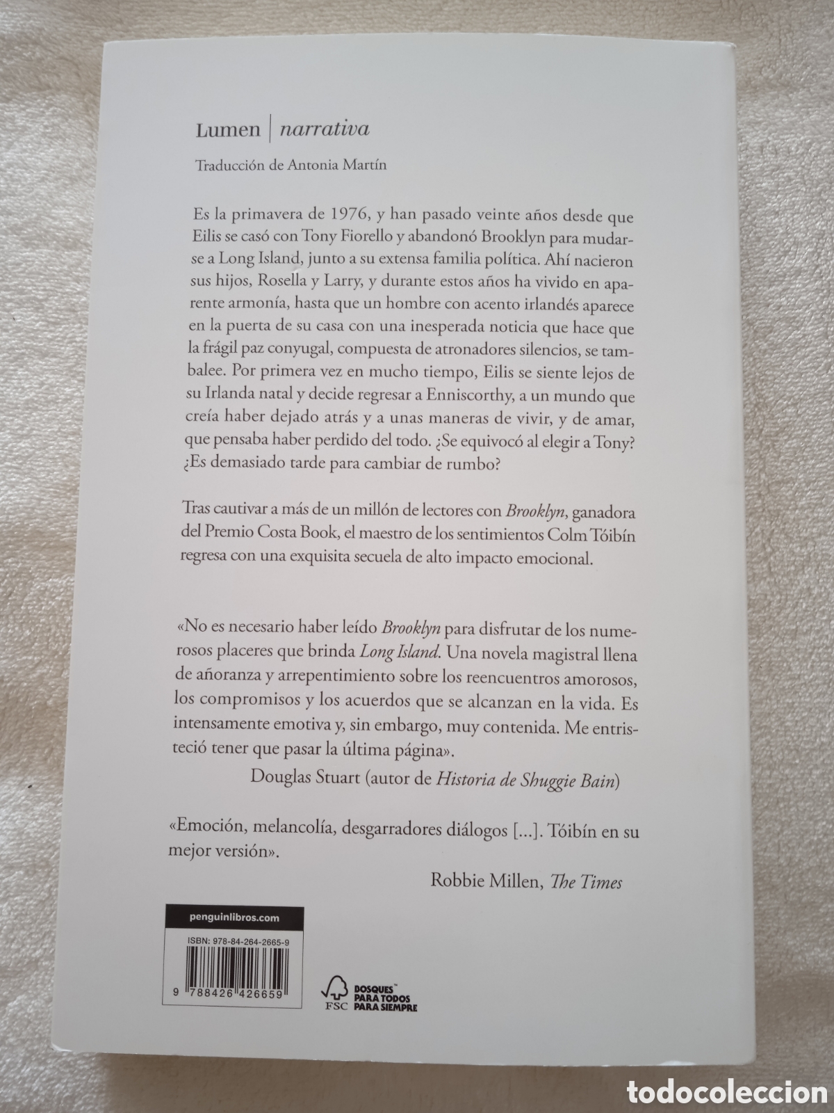 Libros de segunda mano: Libro &rdquo;Long Island&rdquo; Colm T&oacute;ib&iacute;n - Foto 2