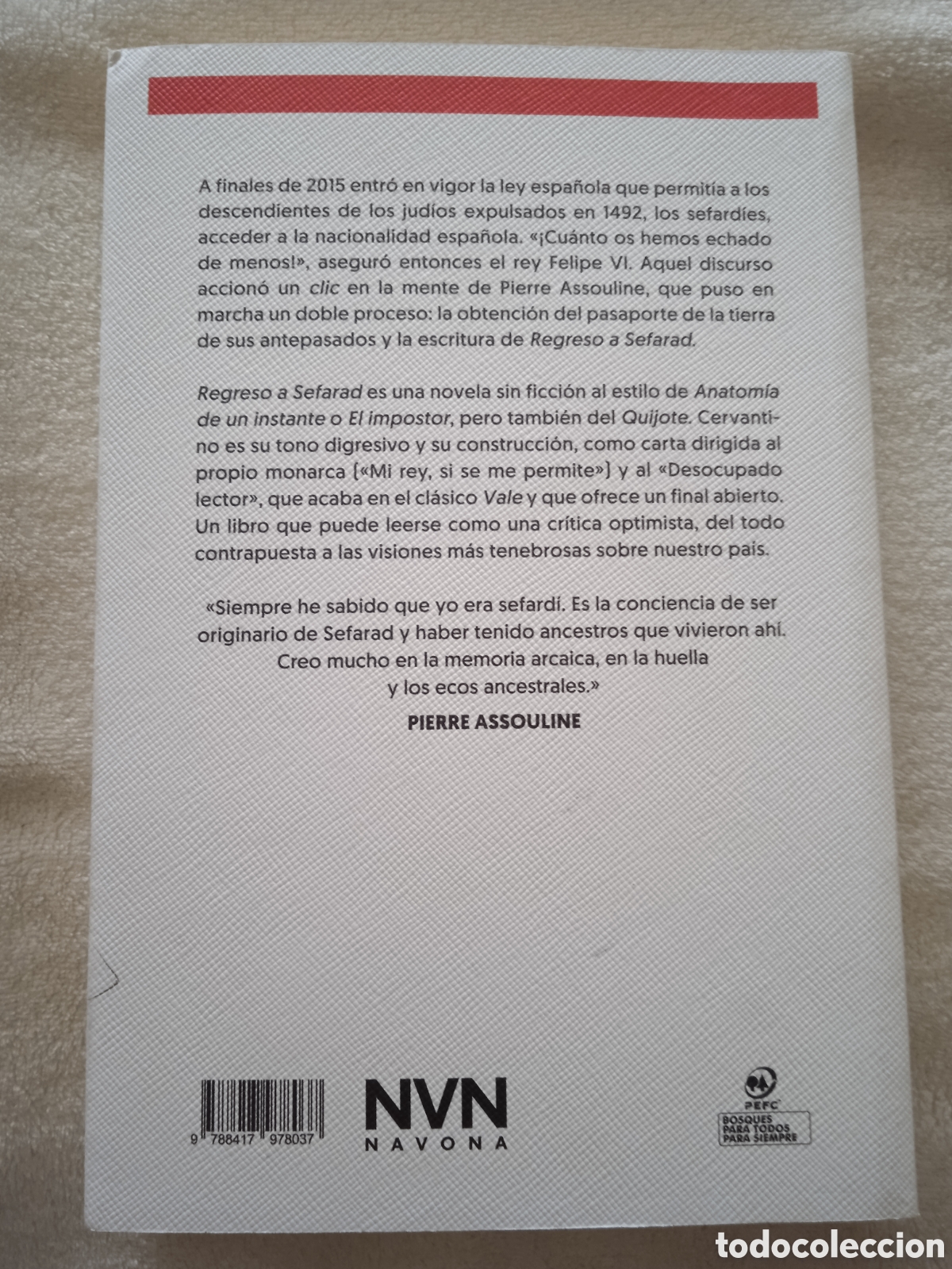 Libros de segunda mano: Libro &rdquo;Regreso a Sefarad&rdquo; Pierre Assouline - Foto 2