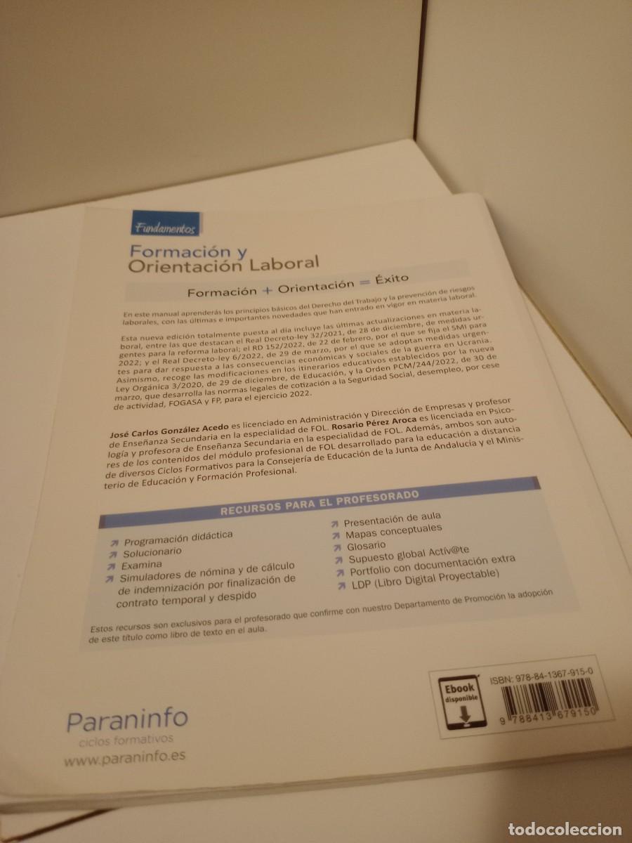 Libros de segunda mano: Formaci&oacute;n y Orientaci&oacute;n Laboral - Foto 2