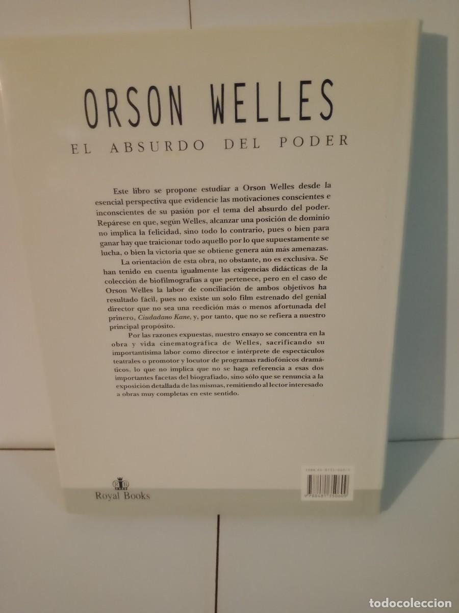 Libros de segunda mano: Libro Orson Welles - El Absurdo del poder - libro cine - Foto 2