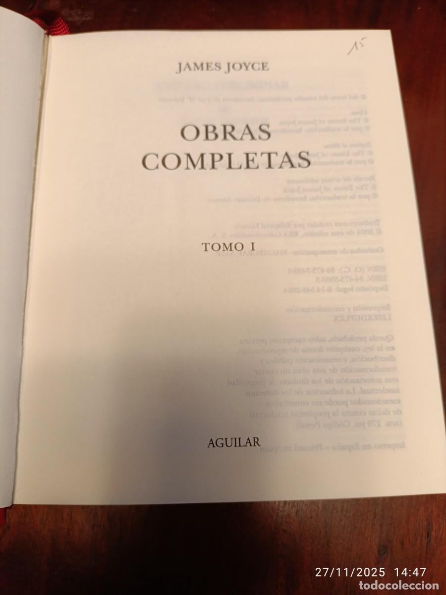 Libros de segunda mano: Obras completas. James Joyce - Foto 1