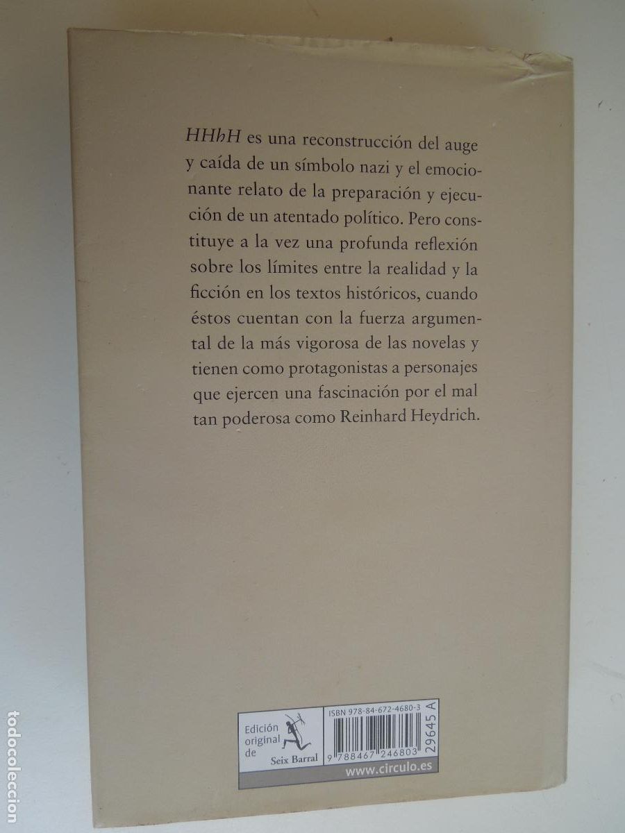 Libros de segunda mano: HHhH - LAURENT BINET - C&Iacute;RCULO DE LECTORES 2011. - Foto 3