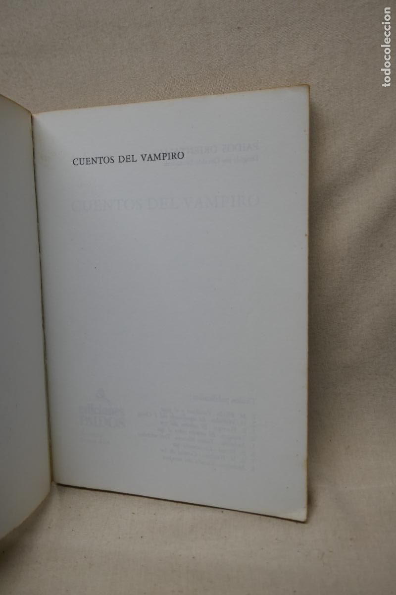 Libros de segunda mano: Cuentos del vampiro - An&oacute;nimo - Paid&oacute;s - Foto 4