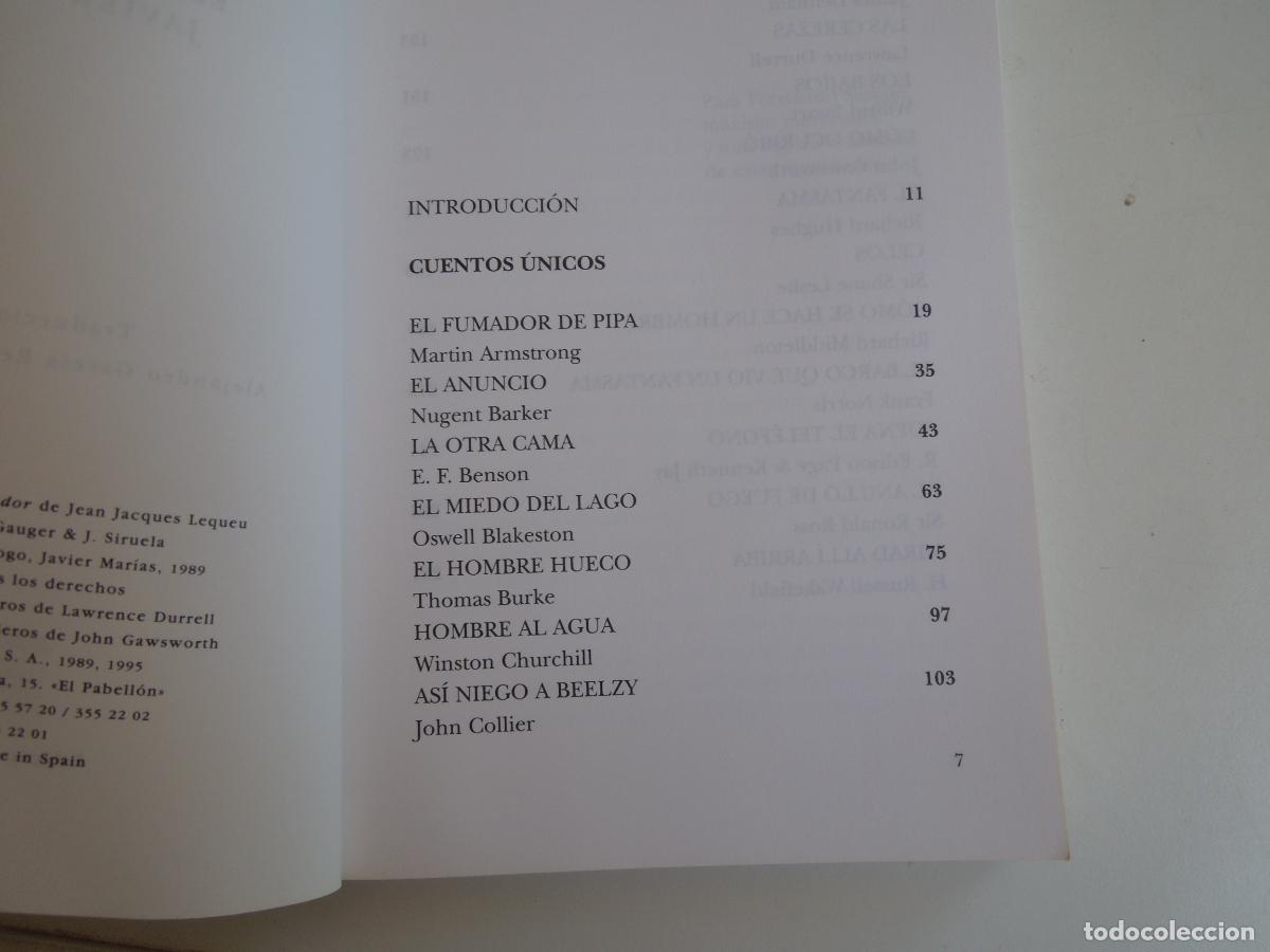 Libros de segunda mano: CUENTOS &Uacute;NICOS - JAVIER MAR&Iacute;AS - EDICIONES SIRUELA 1995. - Foto 4