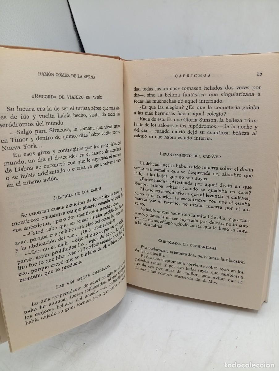 Libros de segunda mano: CAPRICHOS. RAMON GOMEZ DE LA SERNA. 1963. PAGS : 256. - Foto 3