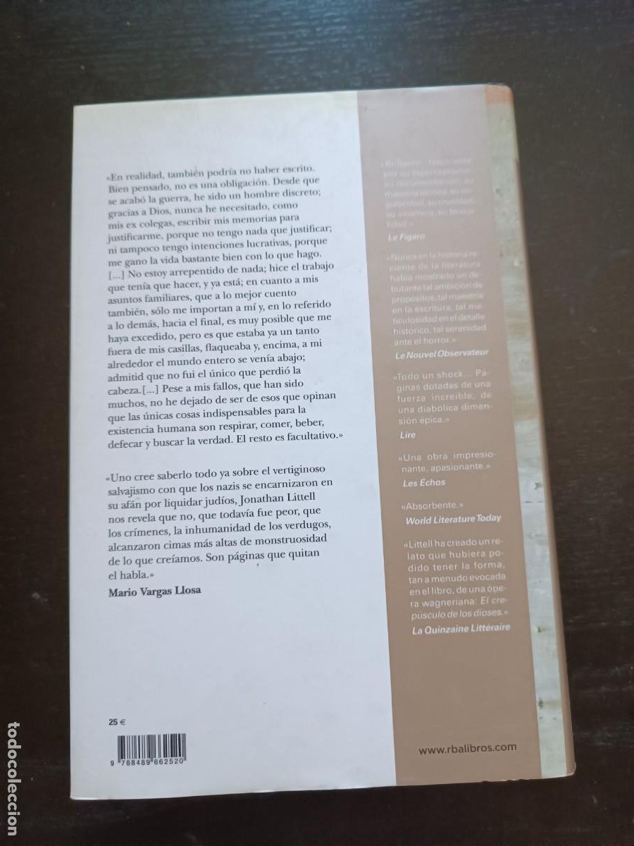 Libros de segunda mano: Las ben&eacute;volas - Jonathan Littell. RBA - Foto 2