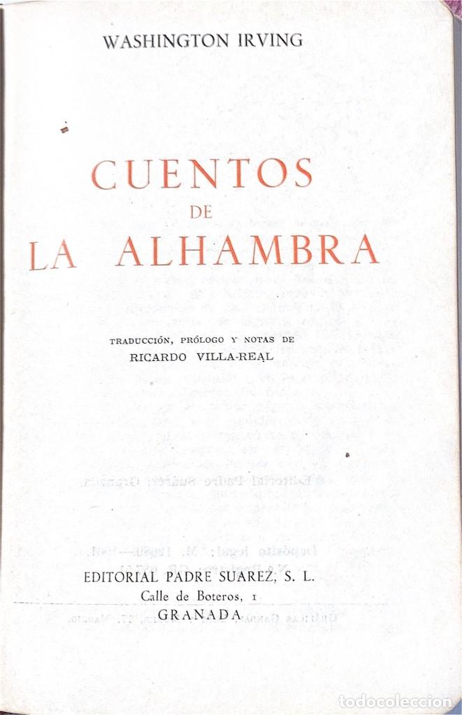 Libros de segunda mano: Cuentos de la Alhambra - Foto 2