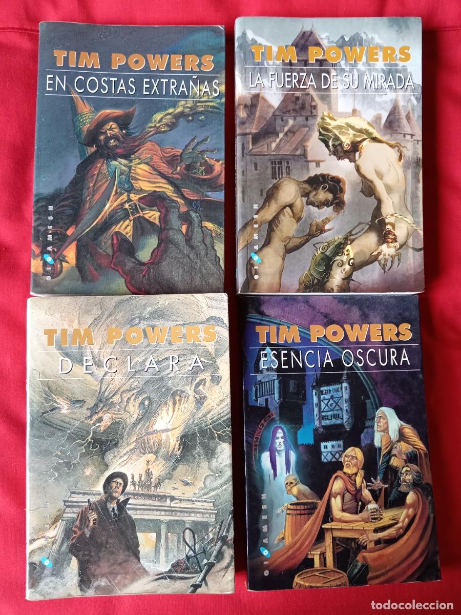 Libros de segunda mano: TIM POWERS: ESENCIA OSCURA, DECLARA, LA FUERZA DE SU MIRADA, EN COSTAS EXTRA&Ntilde;AS. GIGAMESH