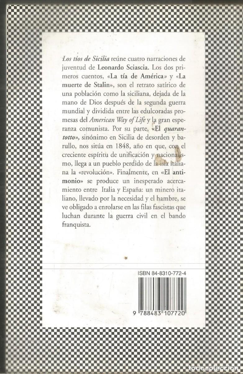 Libros de segunda mano: LEONARDO SCIASCIA. LOS TIOS DE SICILIA. TUSQUETS - Foto 2