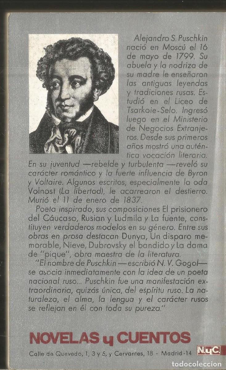 Libros de segunda mano: ALEJANDRO PUSCHKIN. DUNYA. EMESA - Foto 2