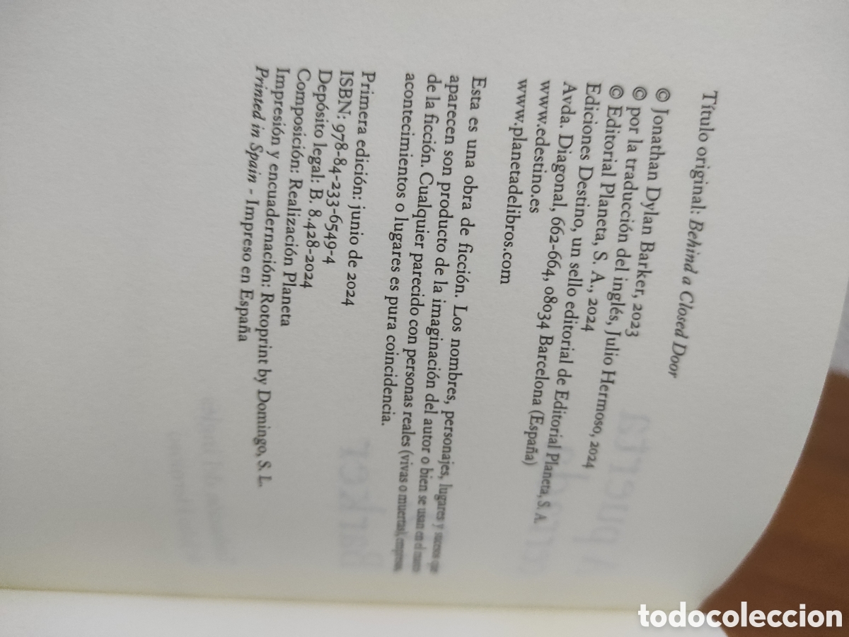 Libros de segunda mano: A puerta cerrada - Barker, J.D. - Foto 3