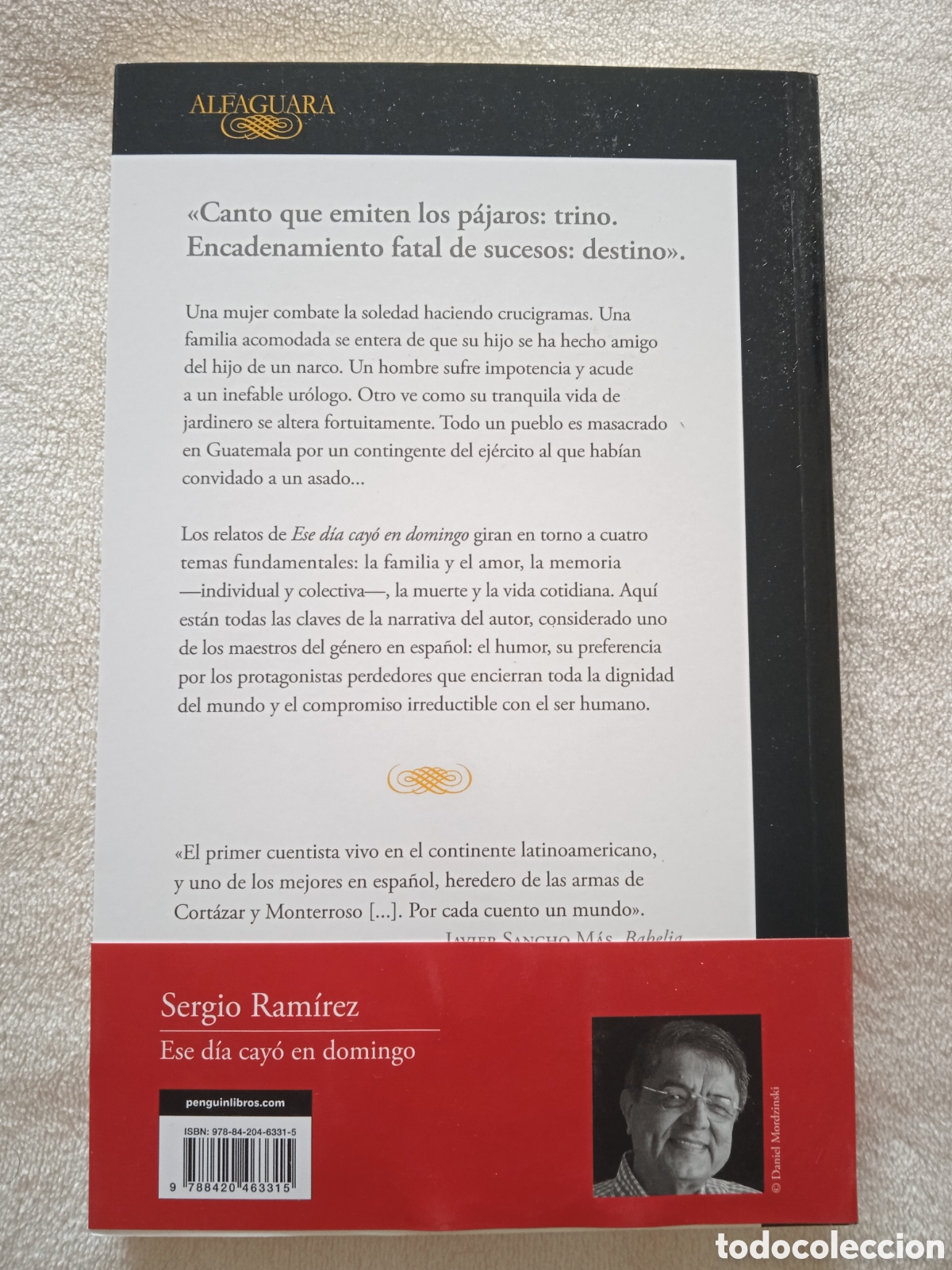 Libros de segunda mano: Libro &rdquo;Ese d&iacute;a cay&oacute; en domingo&rdquo; Sergio Ram&iacute;rez - Foto 2