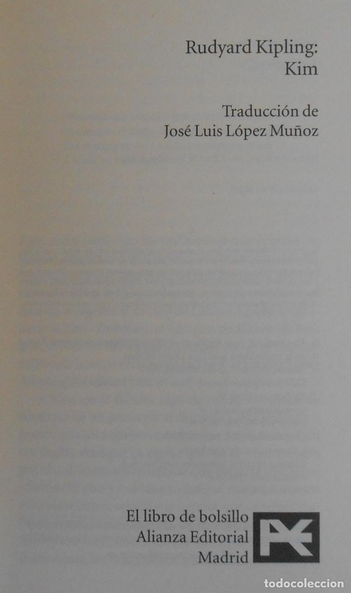 Libros de segunda mano: KIM - RUDYARD KIPLING ALIANZA EDITORIAL - Foto 3