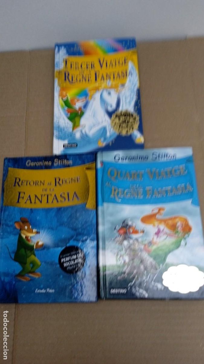 Libros de segunda mano: GERONIMO STILTON Al Regne de la fantas&iacute;a 3 libros