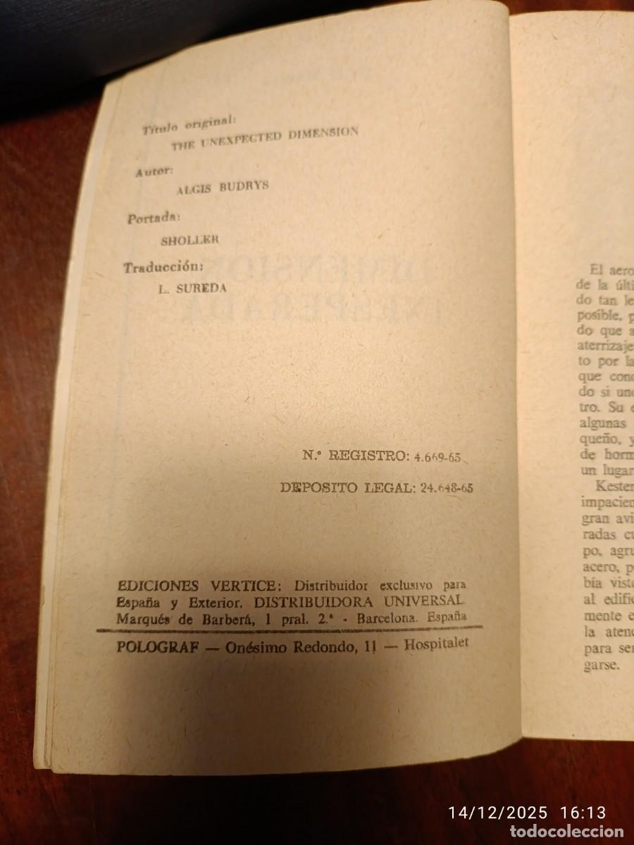 Libros de segunda mano: Dimensi&oacute;n inesperada. Algis Budrys - Foto 4