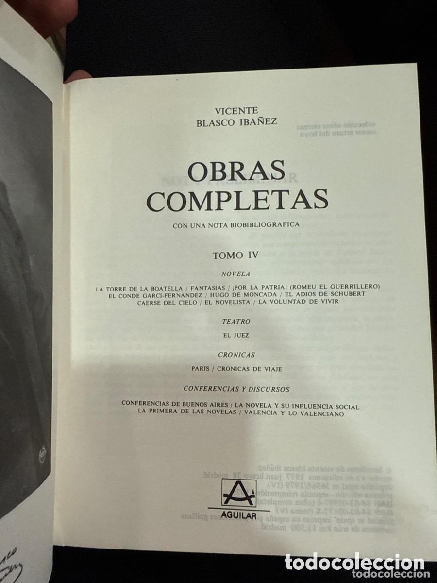Libros de segunda mano: BLASCO IB&Aacute;&Ntilde;EZ, Vicente. Obras completas: con una nota biobibliogr&aacute;fica. Tomo IV