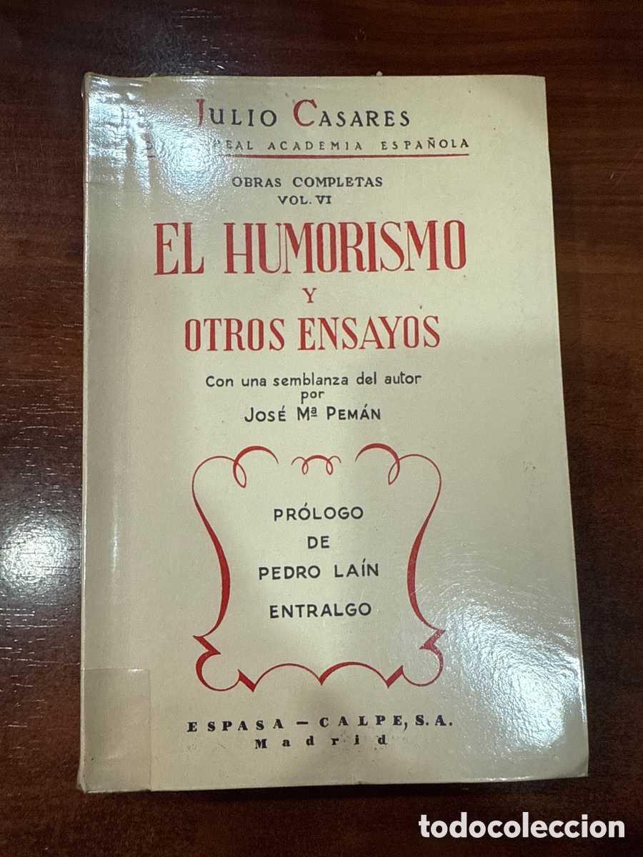Libri di seconda mano: CASARES, Julio. El humorismo y otros ensayos