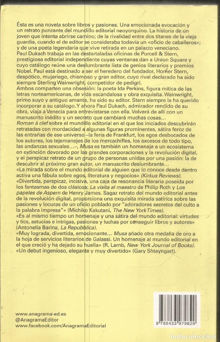 Libros de segunda mano: JONATHAN GALASSI. MUSA. ANAGRAMA. PRIMERA EDICION - Foto 3