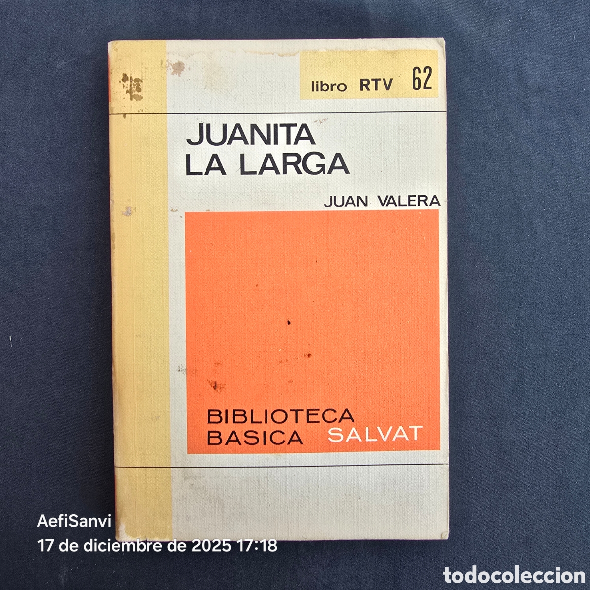 Libros de segunda mano: RTV 62: JUANITA LA LARGA (JUAN VALERA) (SALVAT)