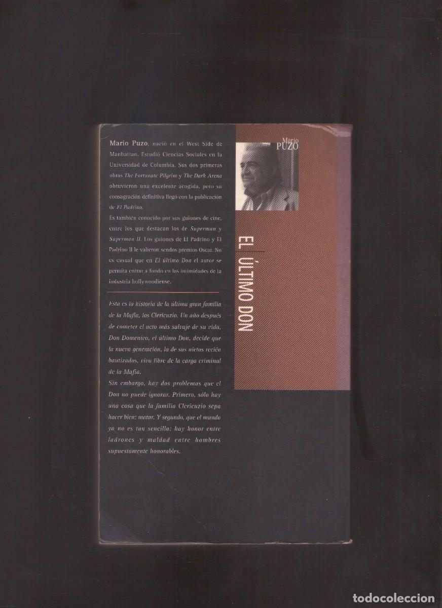 Libros de segunda mano: Bd. El &uacute;ltimo Don (Mario Puzo) - Foto 2