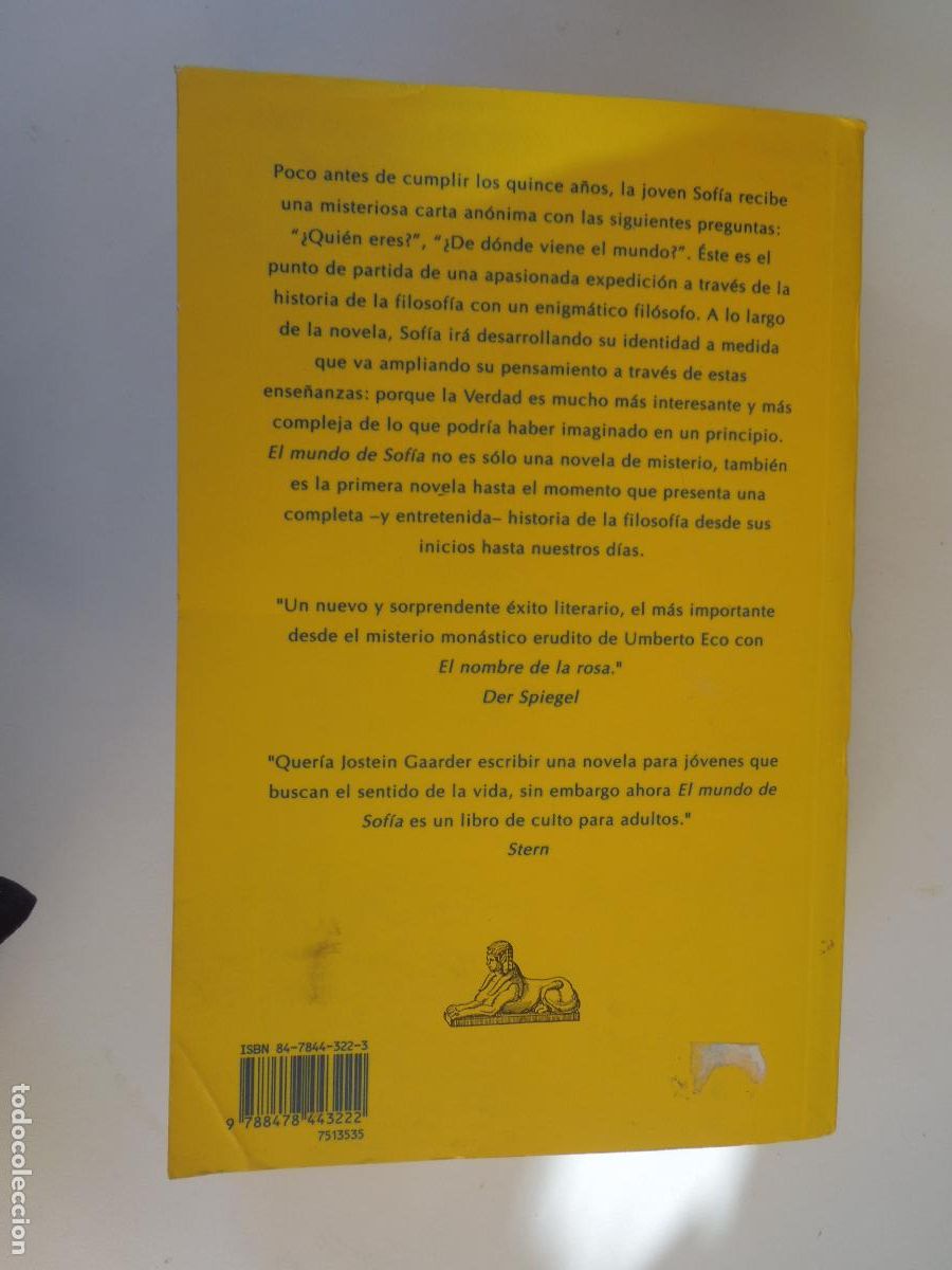 Libros de segunda mano: EL MUNDO DE SOFIA -JOSTEIN GAARDER - SIRUELA- 1998 - Foto 7
