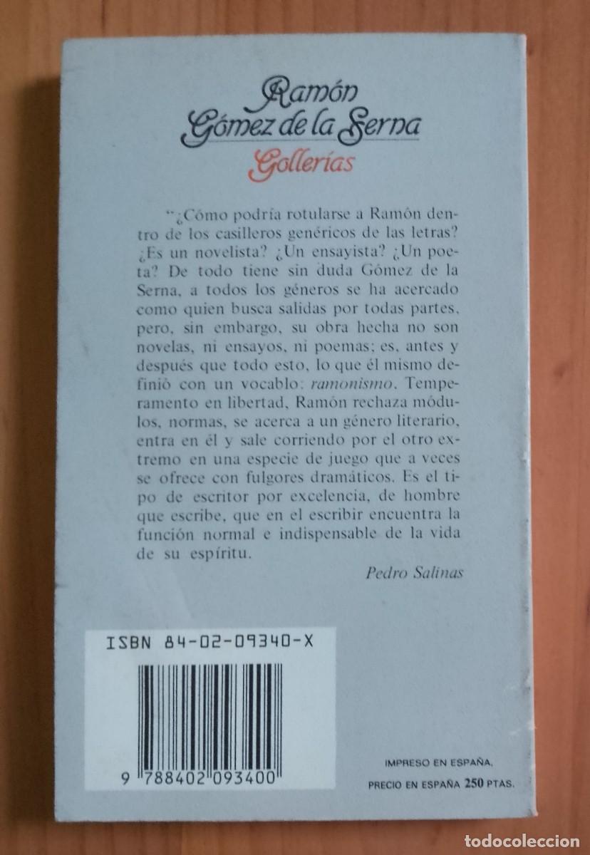 Libros de segunda mano: GOLLERIAS - RAM&Oacute;N G&Oacute;MEZ DE LA SERNA - EN IMPECABLE ESTADO - Foto 2