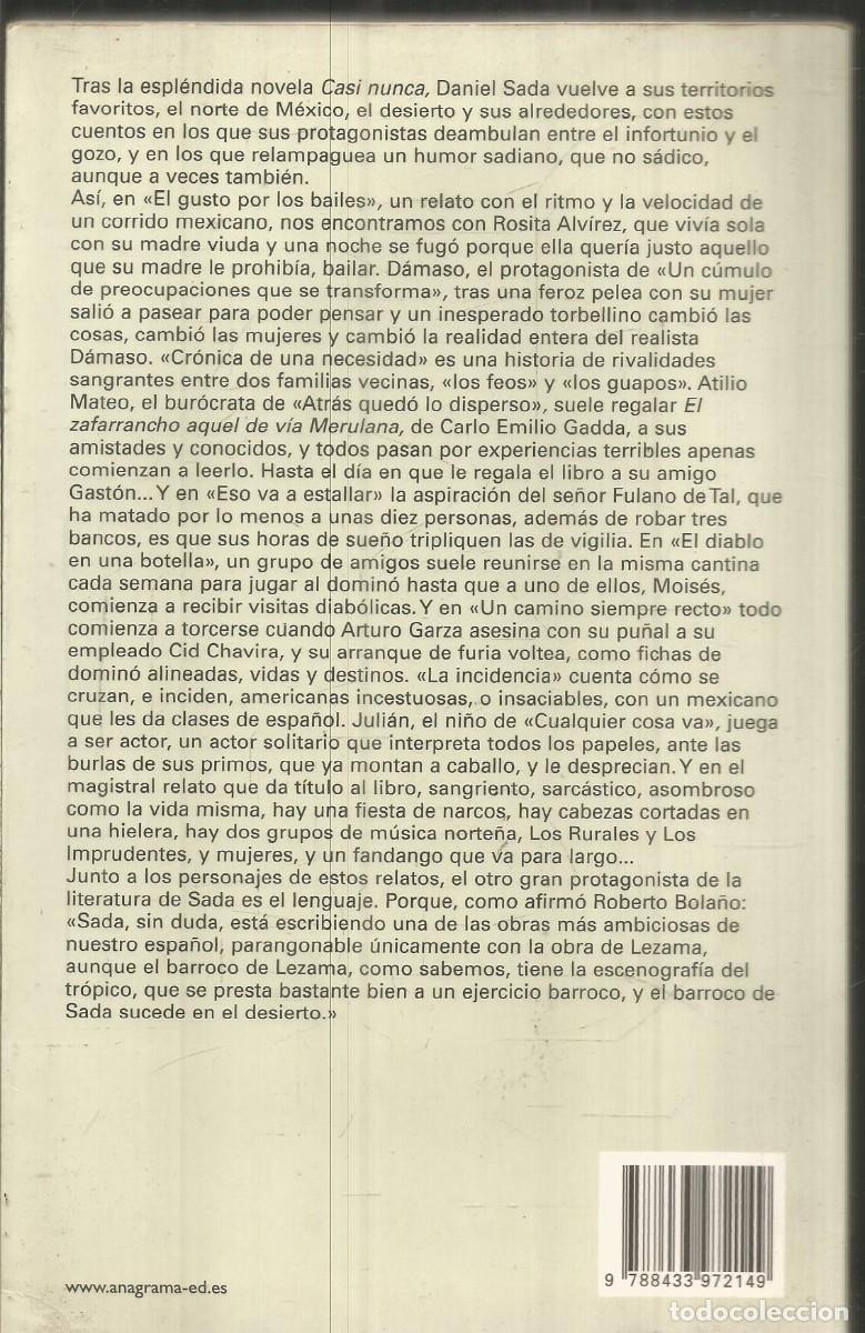 Libros de segunda mano: DANIEL SADA. ESE MODO QUE COMA. ANAGRAMA. PRIMERA EDICION - Foto 2