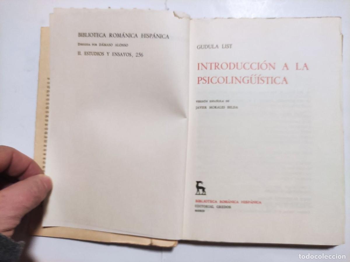 Libros de segunda mano: Introducci&oacute;n a la psicoling&uuml;&iacute;stica - Gudula List - Foto 2