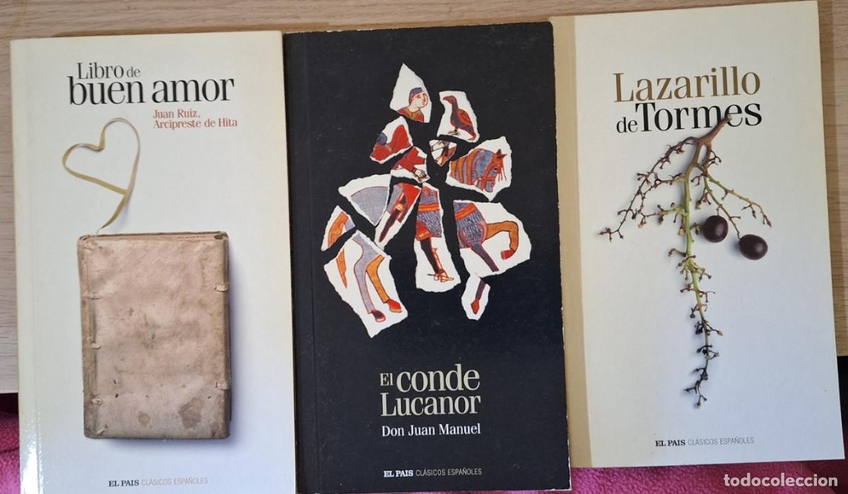 Libros de segunda mano: LAZARILLO DE TORMES. CONDE DE LUCANOR. EL LIBRO DEL BUEN AMOR. 3 LIBROS POR 5 EUROS. -