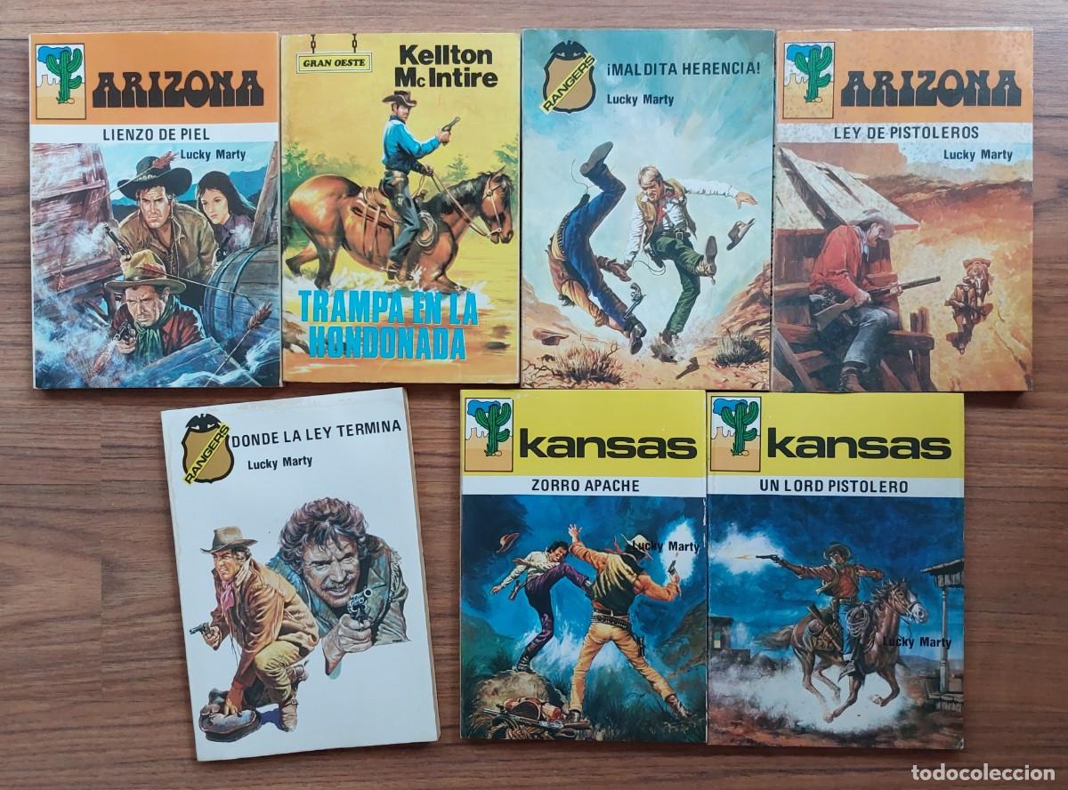 Libros de segunda mano: COLECCI&Oacute;N OESTE- LOTE 7 NOVELAS ANTIGUAS-BOLSILIBROS-PULP (MUY BUEN ESTADO)