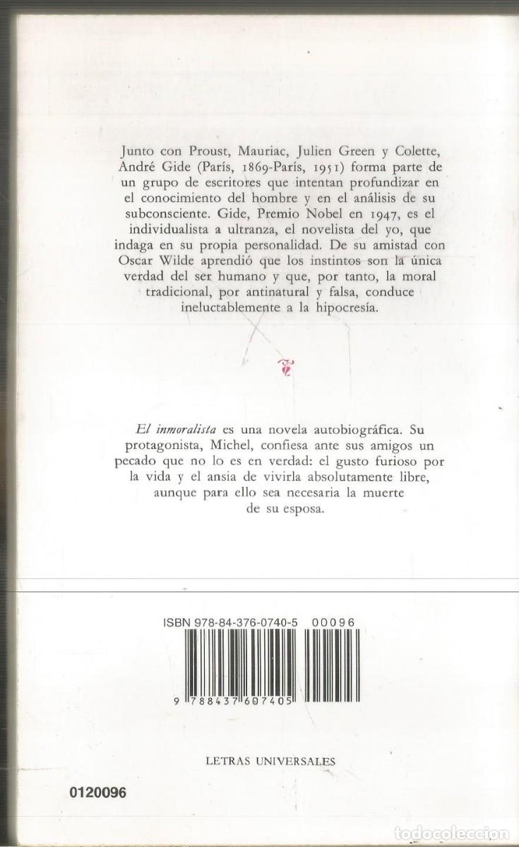 Libros de segunda mano: ANDRE GIDE. EL INMORALISTA. CATEDRA - Foto 2