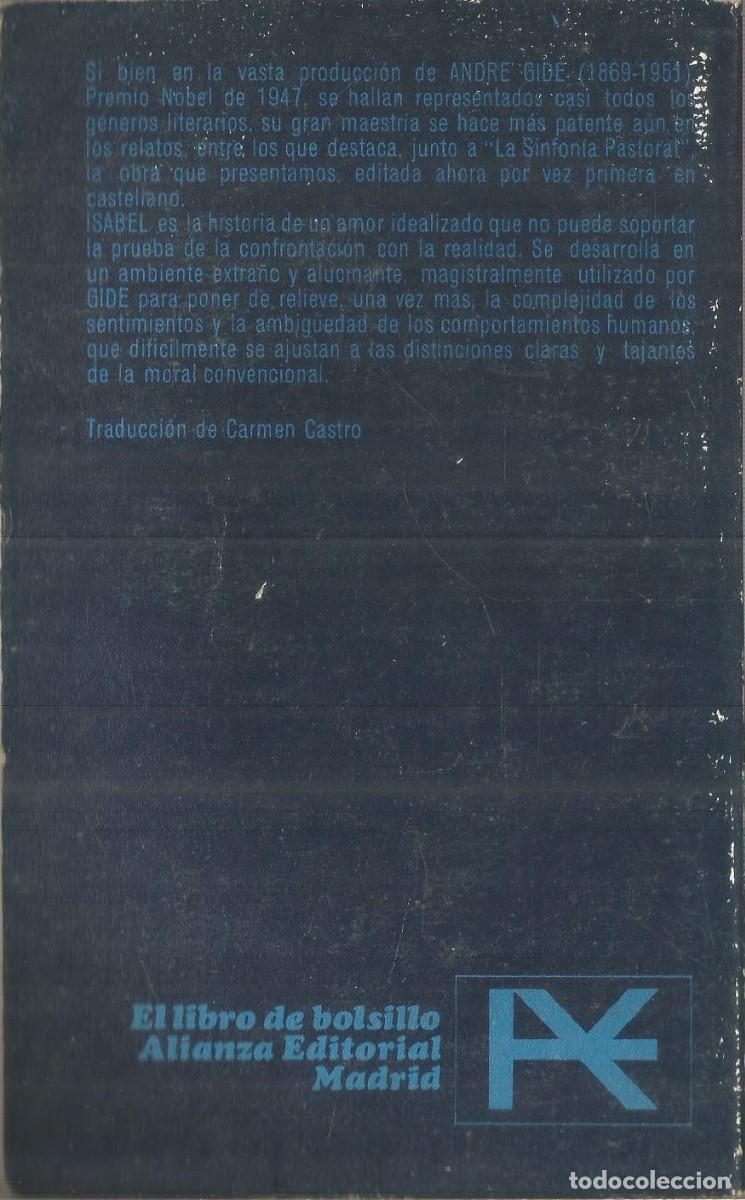 Libros de segunda mano: ANDRE GIDE. ISABEL. ALIANZA - Foto 2