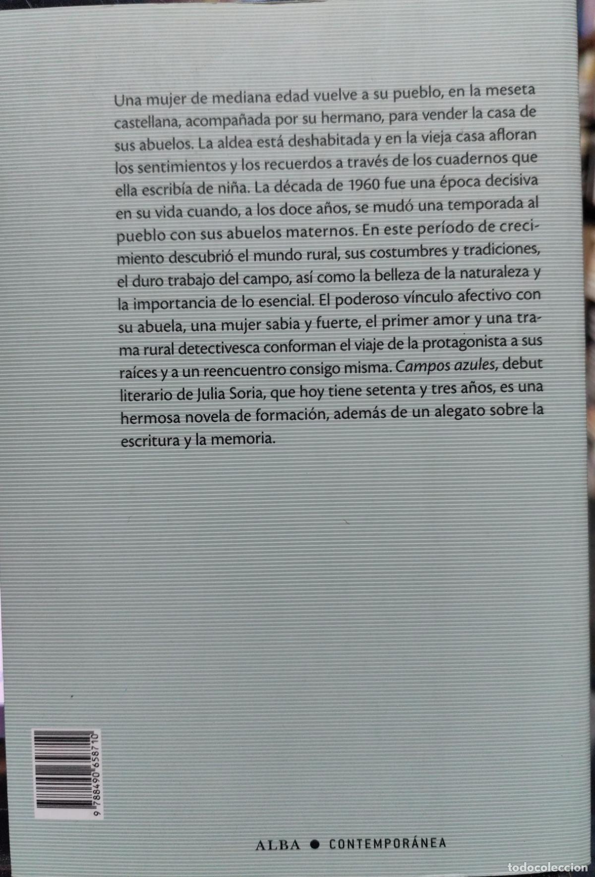 Libros de segunda mano: CAMPOS AZULES. JULIA SORIA. - Foto 2