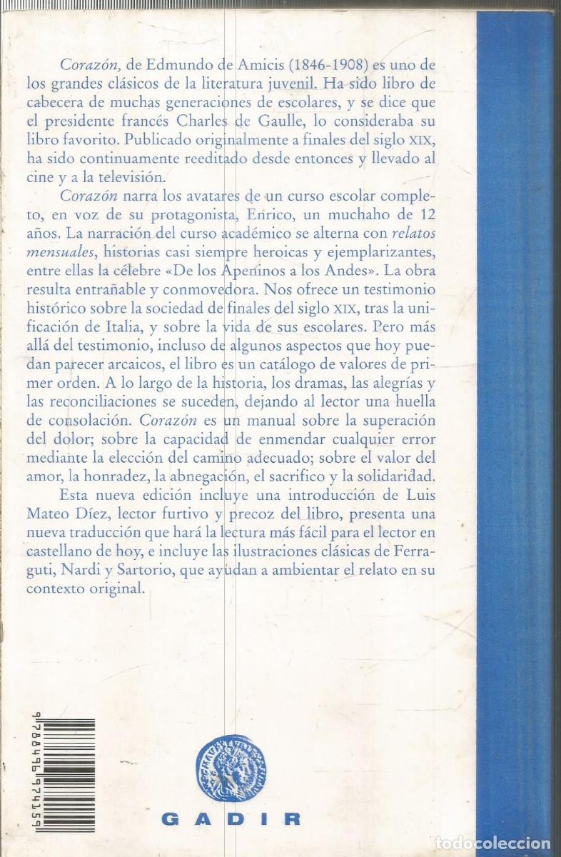 Libros de segunda mano: EDMUNDO DE AMICIS. CORAZON. GADIR. - Foto 2