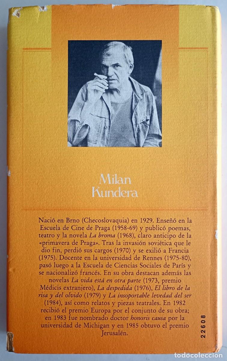 Libros de segunda mano: Milan Kundera . La insoportable levedad del ser - Foto 2