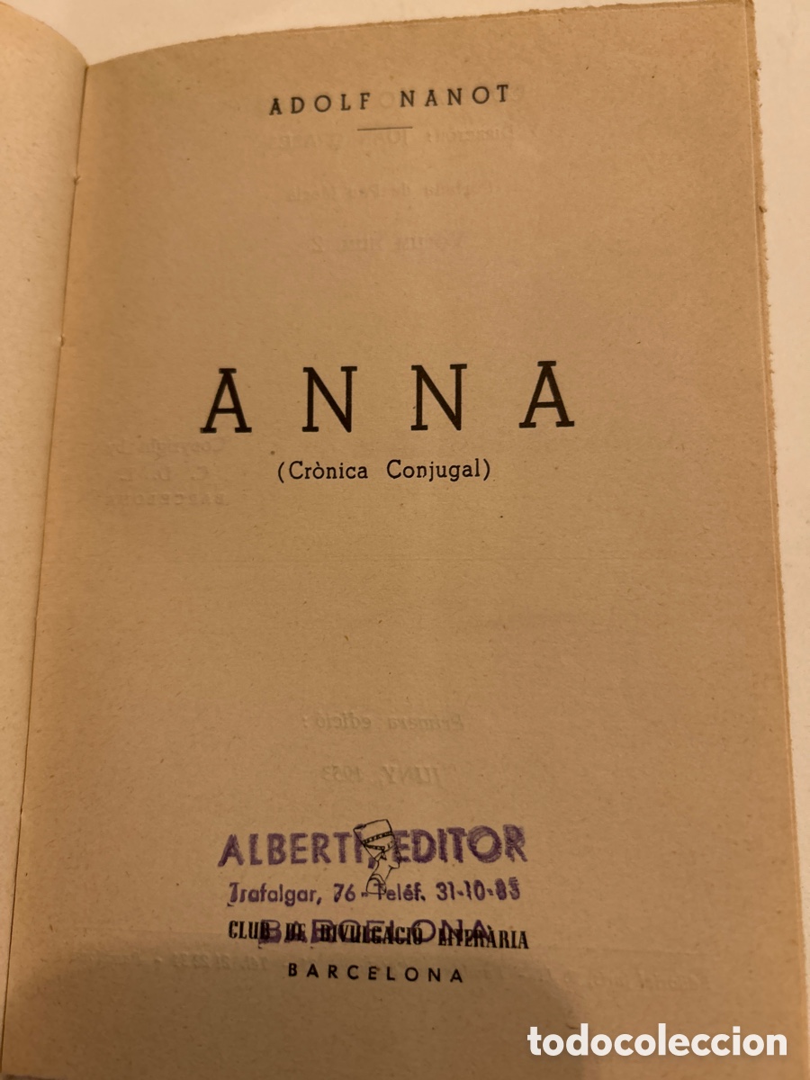 Libros de segunda mano: Anna per Adolf Nanot. C4n - Foto 3