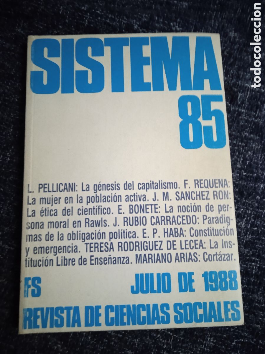 Livres d'occasion: Sistema N&ordm; 85 revista de ciencias sociales. julio de 1988