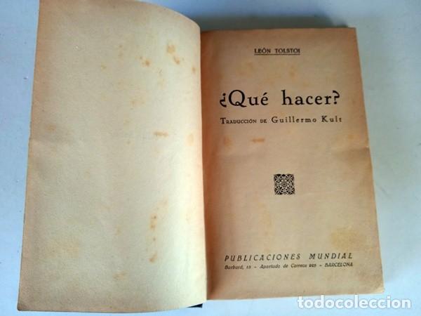 Libros de segunda mano: Libro &iquest;Qu&eacute; hacer ? Le&oacute;n Tolstoi - Foto 2