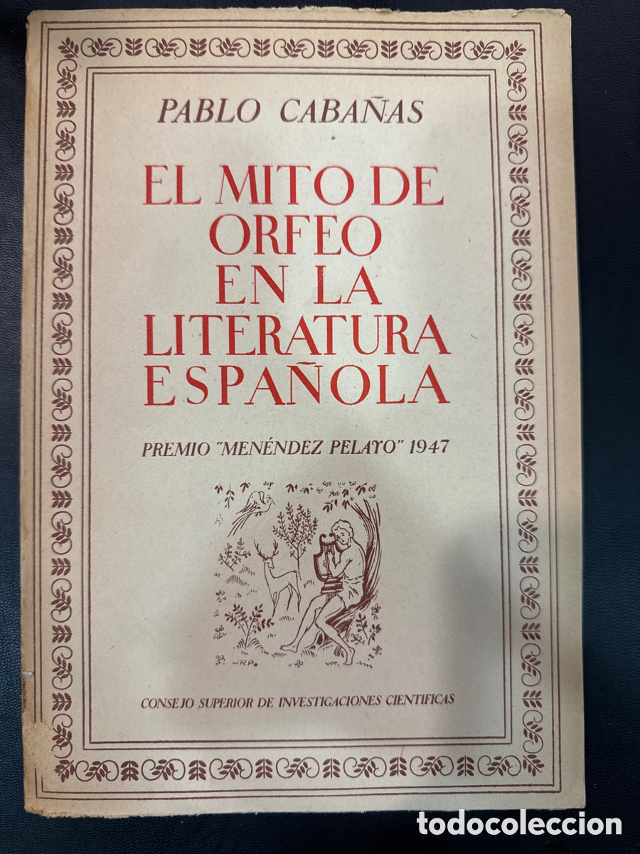 Gebrauchte B&uuml;cher: CABA&Ntilde;AS, Pablo. El mito de Orfeo en la literatura espa&ntilde;ola