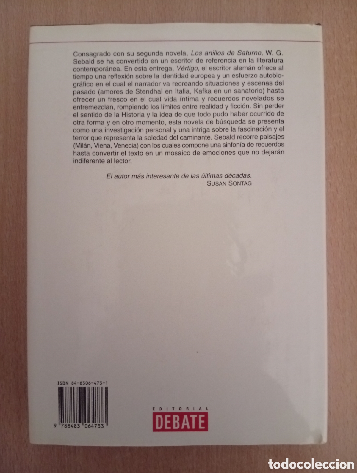Libros de segunda mano: V&Eacute;RTIGO. W. G. Sebald. Editorial Debate - Foto 2