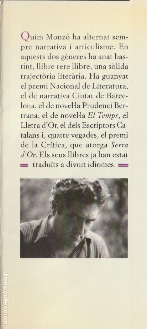 Libros de segunda mano: Uf, va dir ell / Quim Monz&oacute; - Foto 2