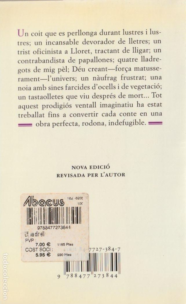 Libros de segunda mano: Uf, va dir ell / Quim Monz&oacute; - Foto 3