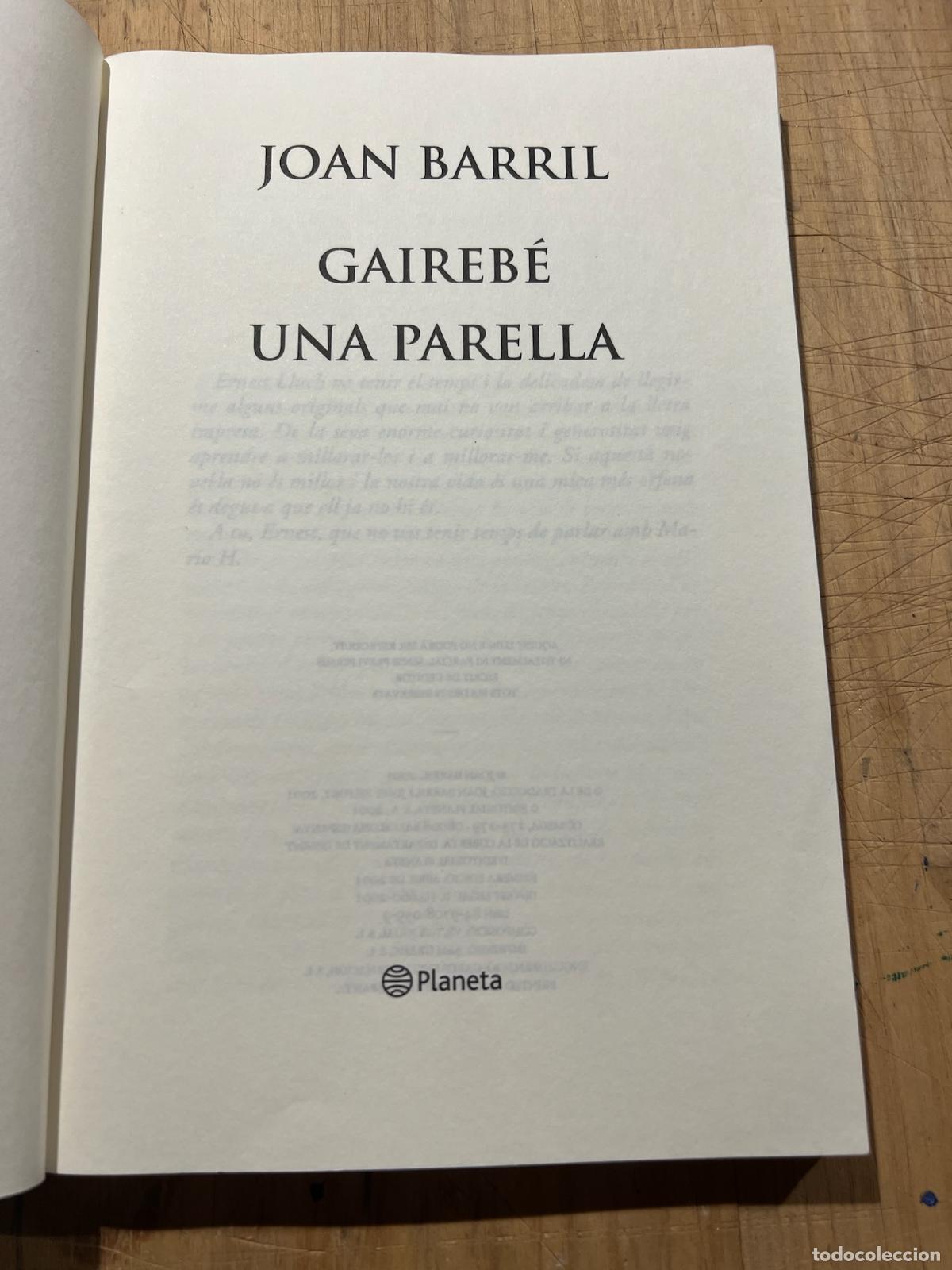 Libros de segunda mano: Gaireb&eacute; una parella - Joan Barril - Foto 3
