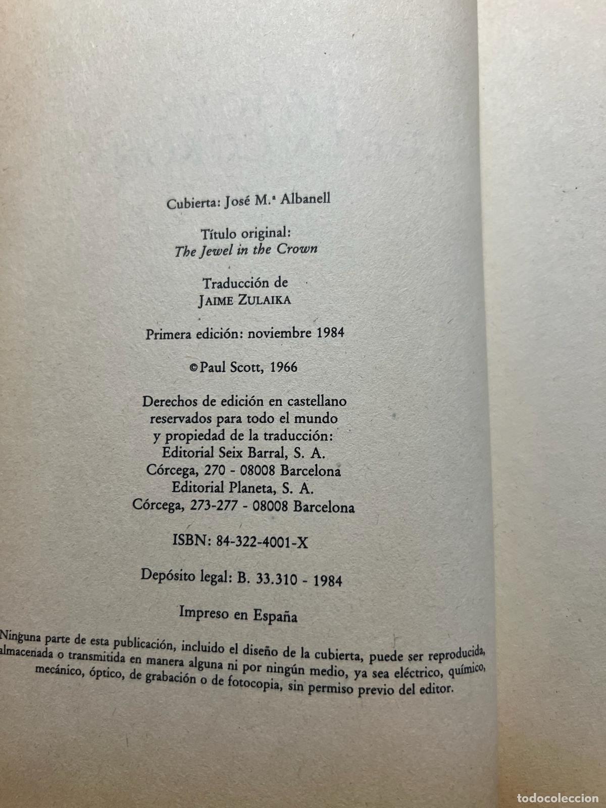 Libros de segunda mano: La joya de la corona - Paul Scott - Foto 4