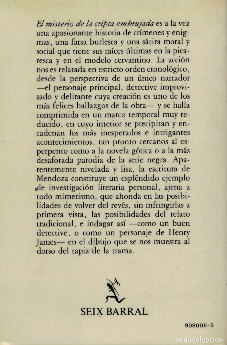 Libros de segunda mano: Eduardo Mendoza, El misterio de la cripta embrujada - Foto 2