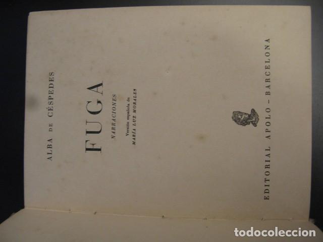 Libros de segunda mano: FUGA ALBA DE CESPEDES - Foto 2