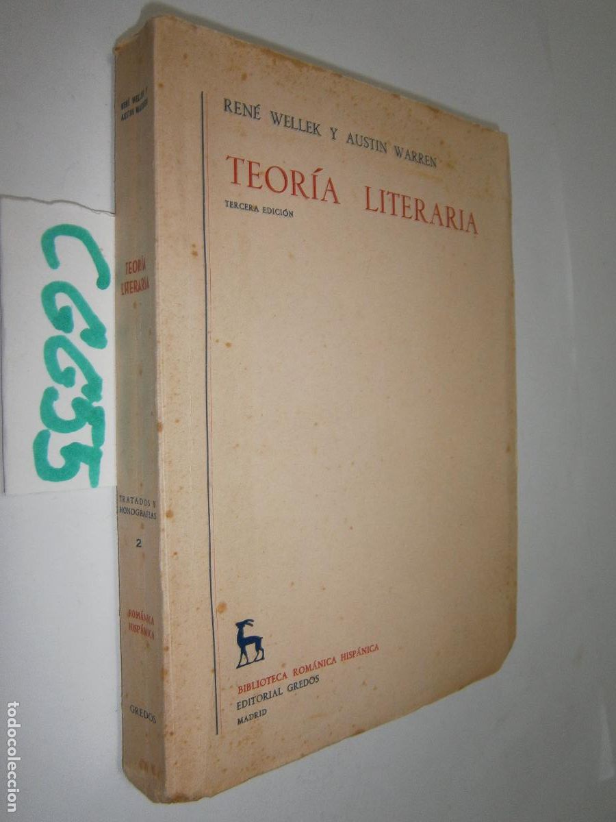 Libros de segunda mano: ANTIGUO LIBRO - TEORIA LITERARIA - Foto 1