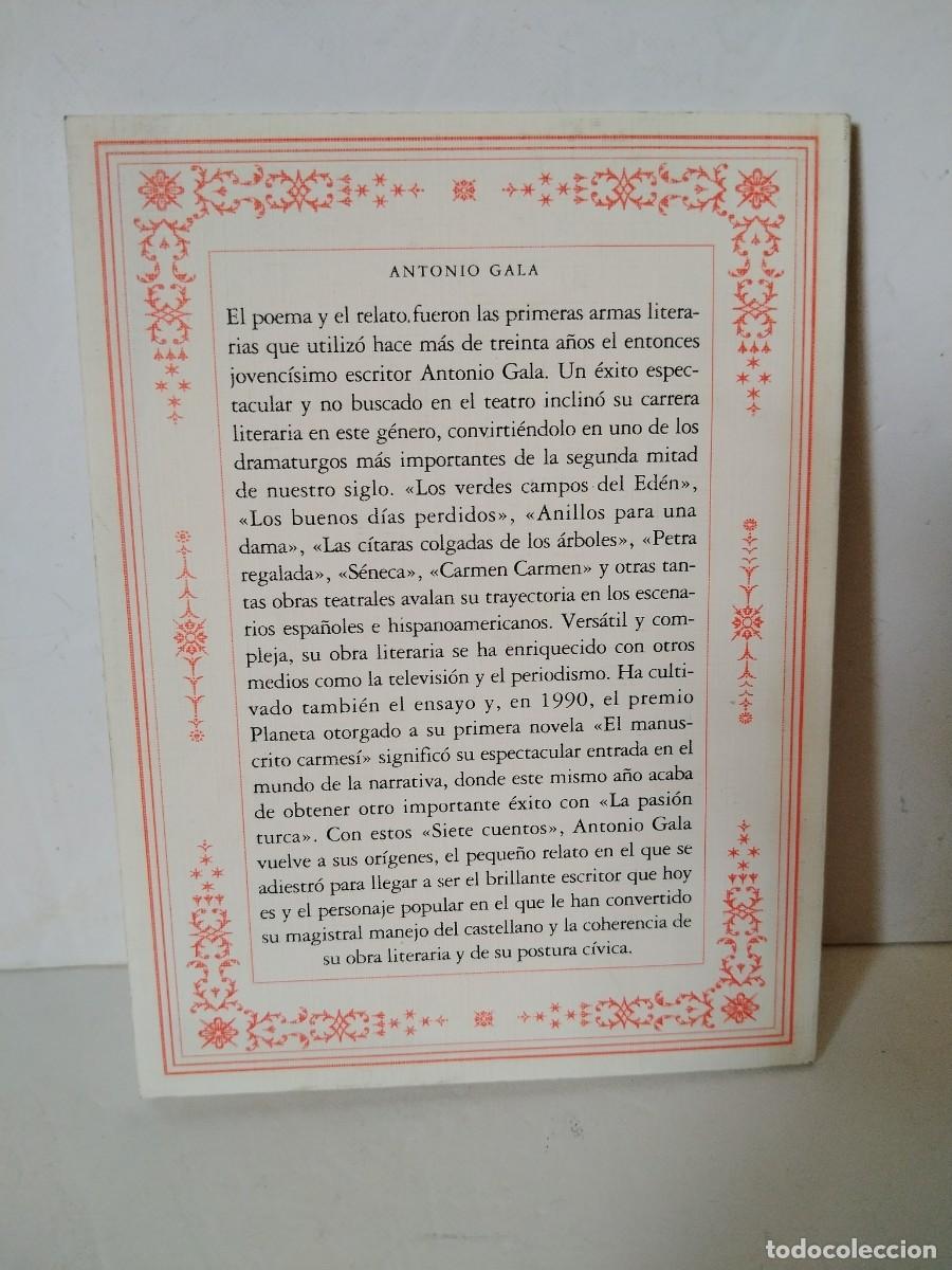 Libros de segunda mano: Siete cuentos Antonio Gala - Foto 2